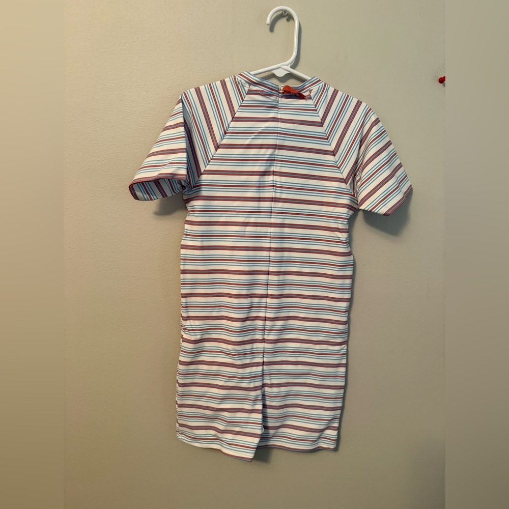 Minnow Striped Kids Long Sleeve Rashguard Swimsuit - Picture 2 of 3